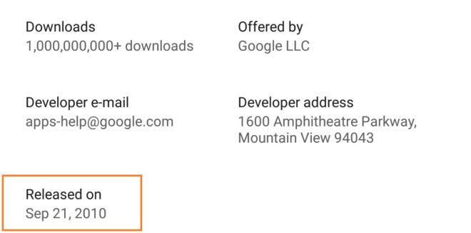 متجر قوقل بلاي يُظهِر الآن تاريخ إصدار التطبيقات لأول مرة