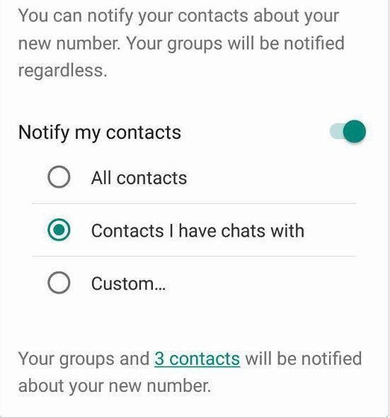 واتساب على أندرويد يدعم الآن إبلاغ جهات الاتصال عند تغيير الرقم